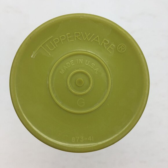 Vintage Tupperware Green Yellow Plastic Tumblers Set 4 Retro Drinkware Kitchen - Picture 16 of 16